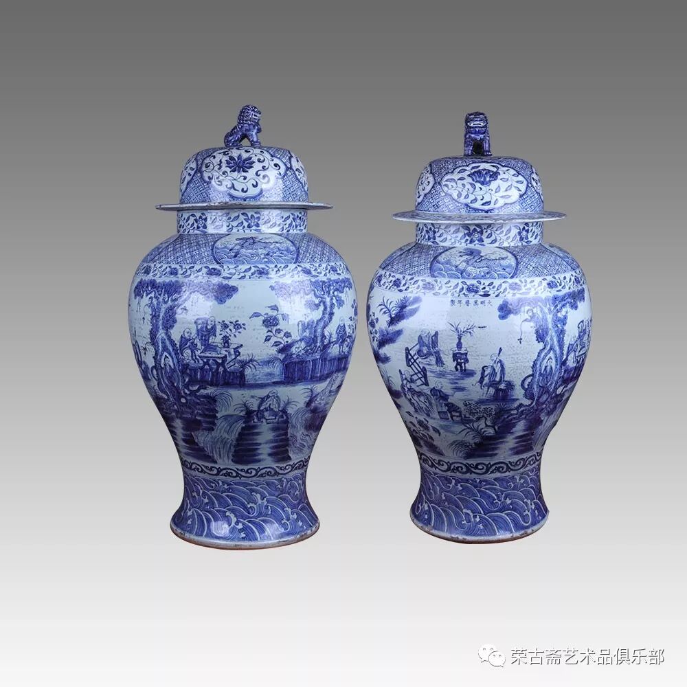 【精品鉴赏】大明万历年制十八罗汉将军罐(一对)