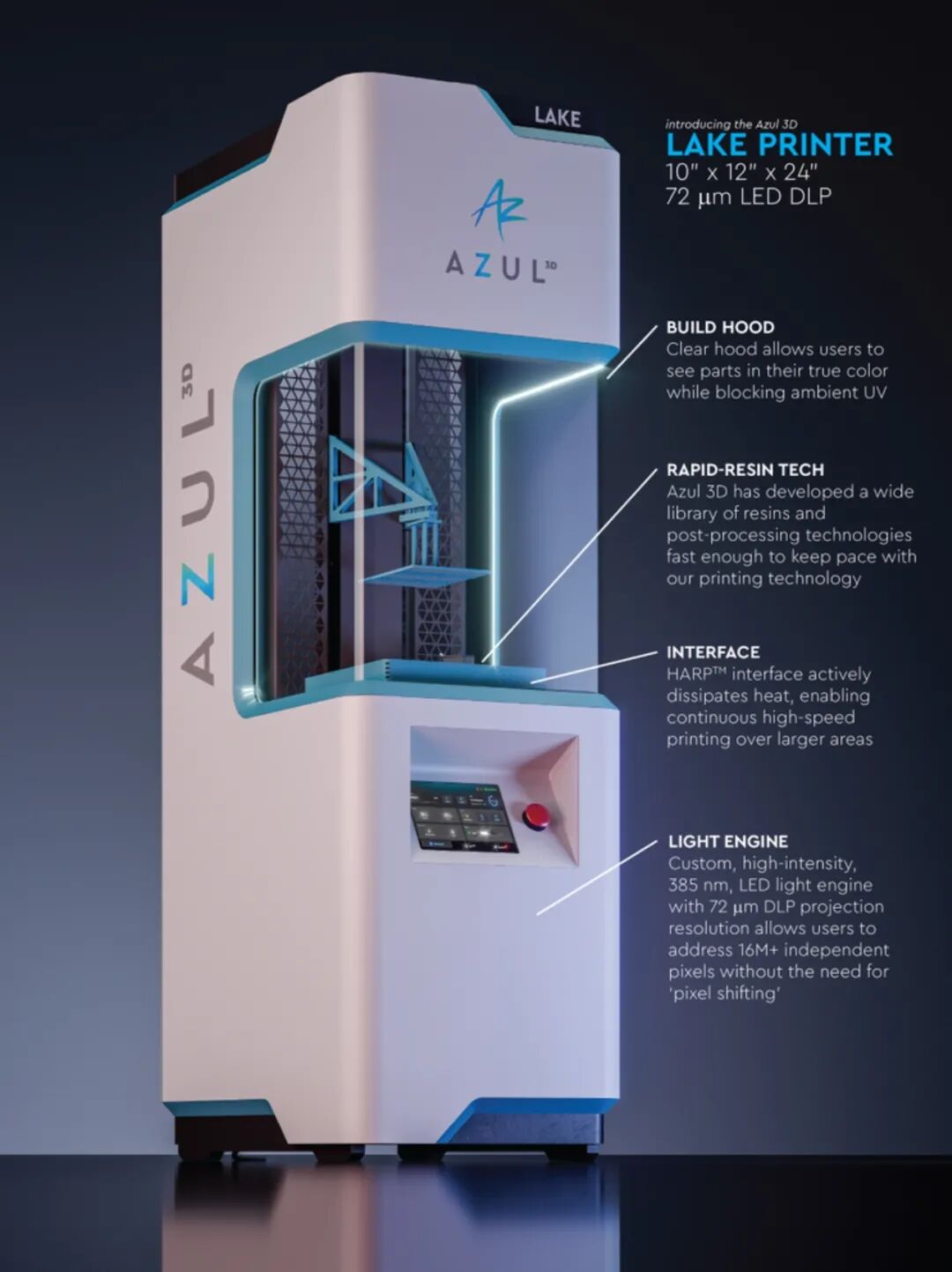大幅面快速光固化3D打印機(jī)，Azul 3D開始商業(yè)化的圖3