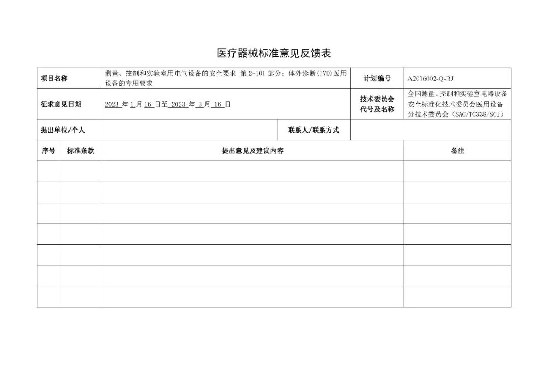 医用制气设备都有什么【标管中心】《测量、控制和实验室用电气设备的安全要求 第2-101部分：体外诊断(IVD)医用设备的专用要求》征求意见中_https://www.jmylbn.com_新闻资讯_第17张
