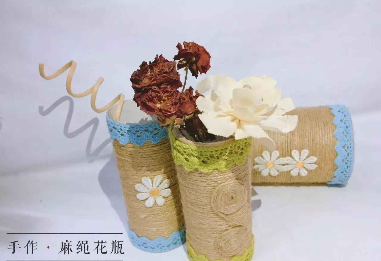 手工| 卡通麻繩花瓶,簡單精緻又能裝飾空間