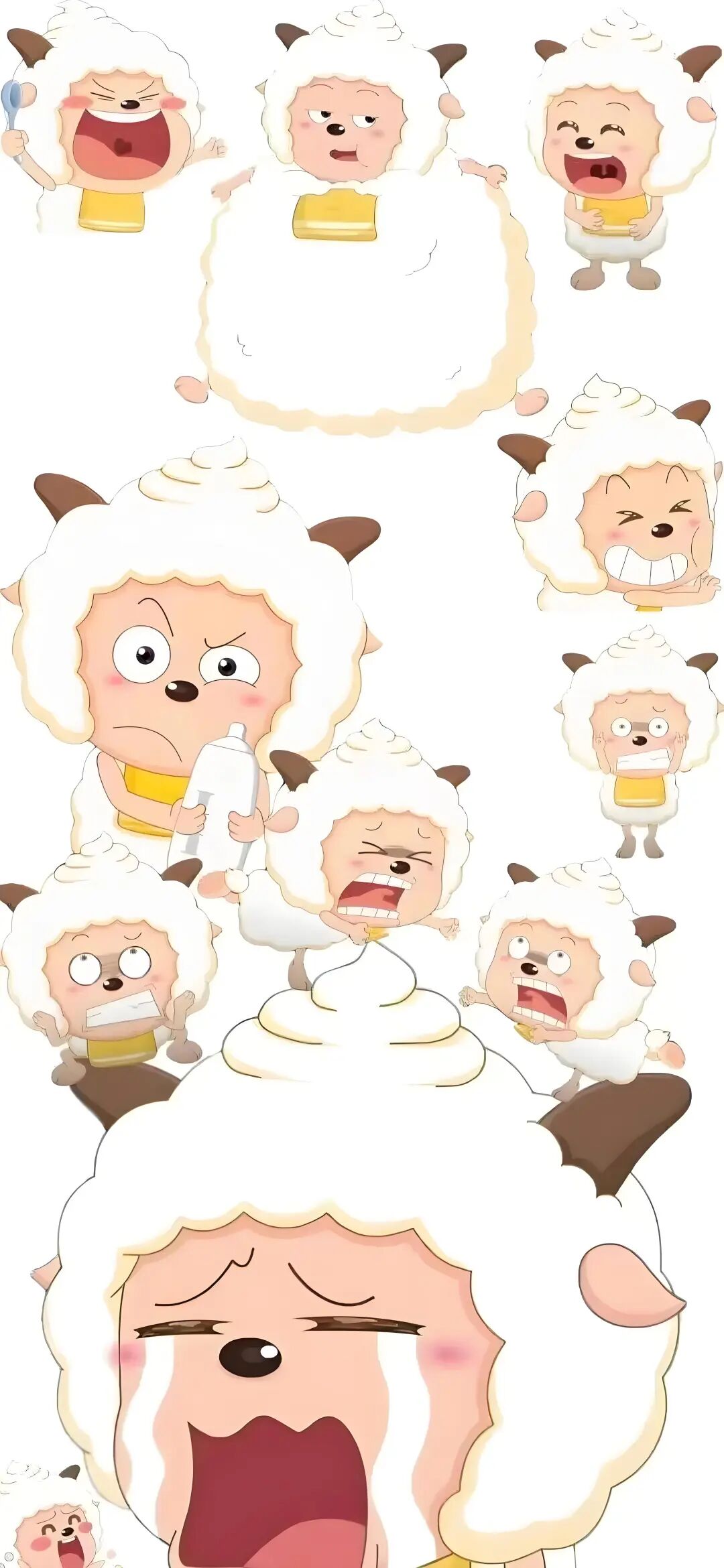 壁纸丨懒羊羊 高清壁纸 ｜蜡笔小新简约壁纸 平板套图 无水印原图