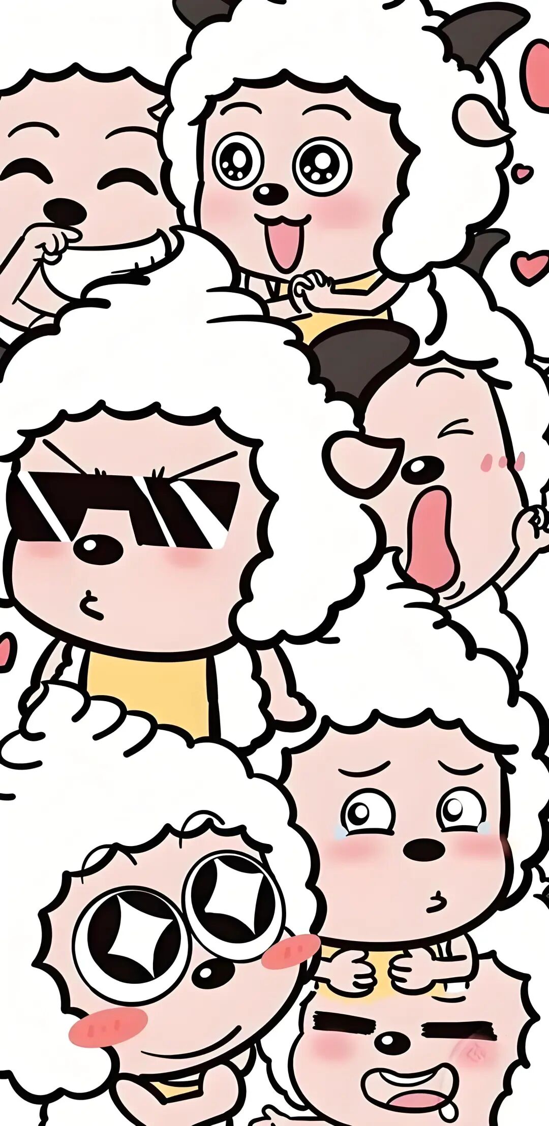 壁纸丨懒羊羊 高清壁纸 ｜蜡笔小新简约壁纸 平板套图 无水印原图