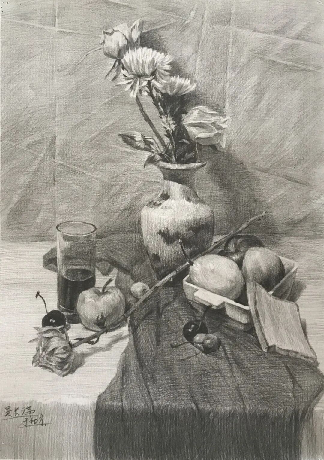 北京A+画室清华方向教学校长吴长瑞老师素描作品