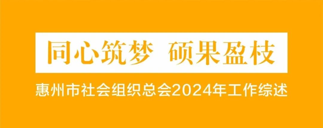 同心筑梦 硕果盈枝 —— 惠州市社会组织总会2024年工作综述