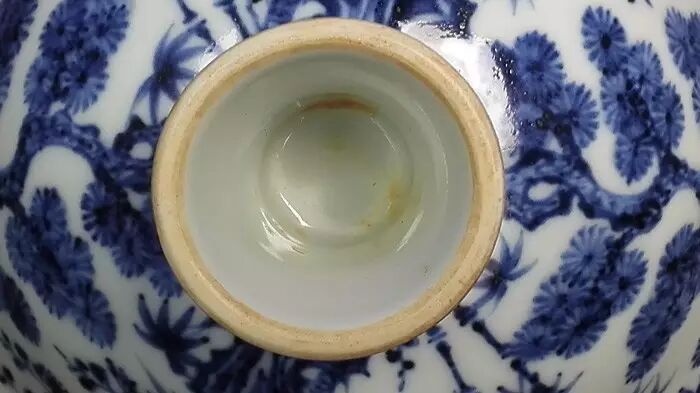 藏品分享明61宣德青花岁寒三友纹高足碗