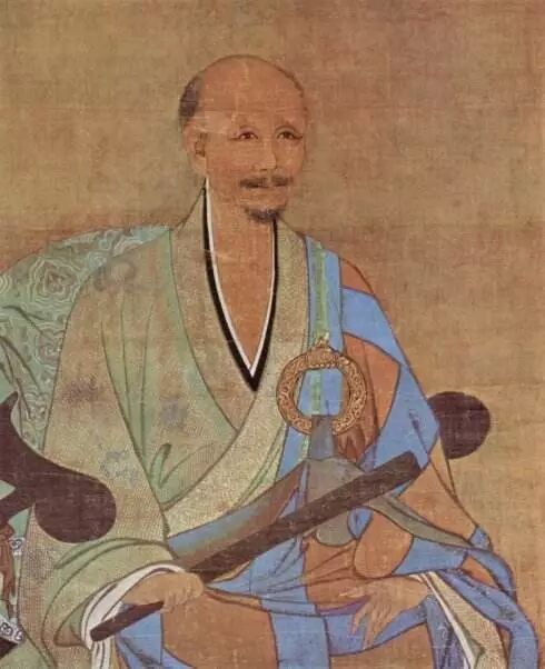 亭中两尊僧人石像,一尊为径山寺第三十四代主持无准师范禅师,另一尊为