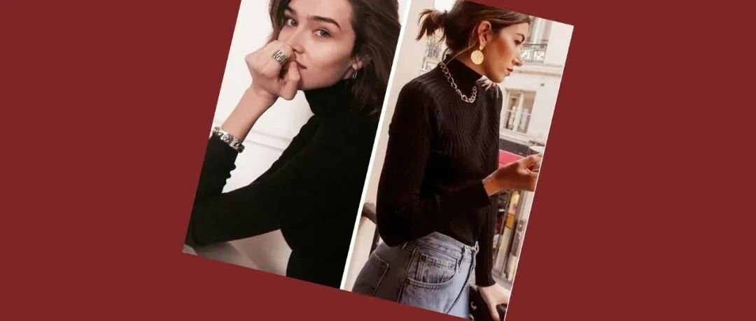 普通的黑色修身针织衫，被她们不同风格，搞出了不同穿法...