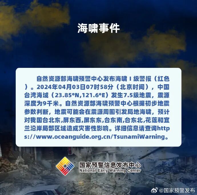 海啸红色预警!刚刚又连发6.0级,5.9级地震!_国内_新闻频道_云南网