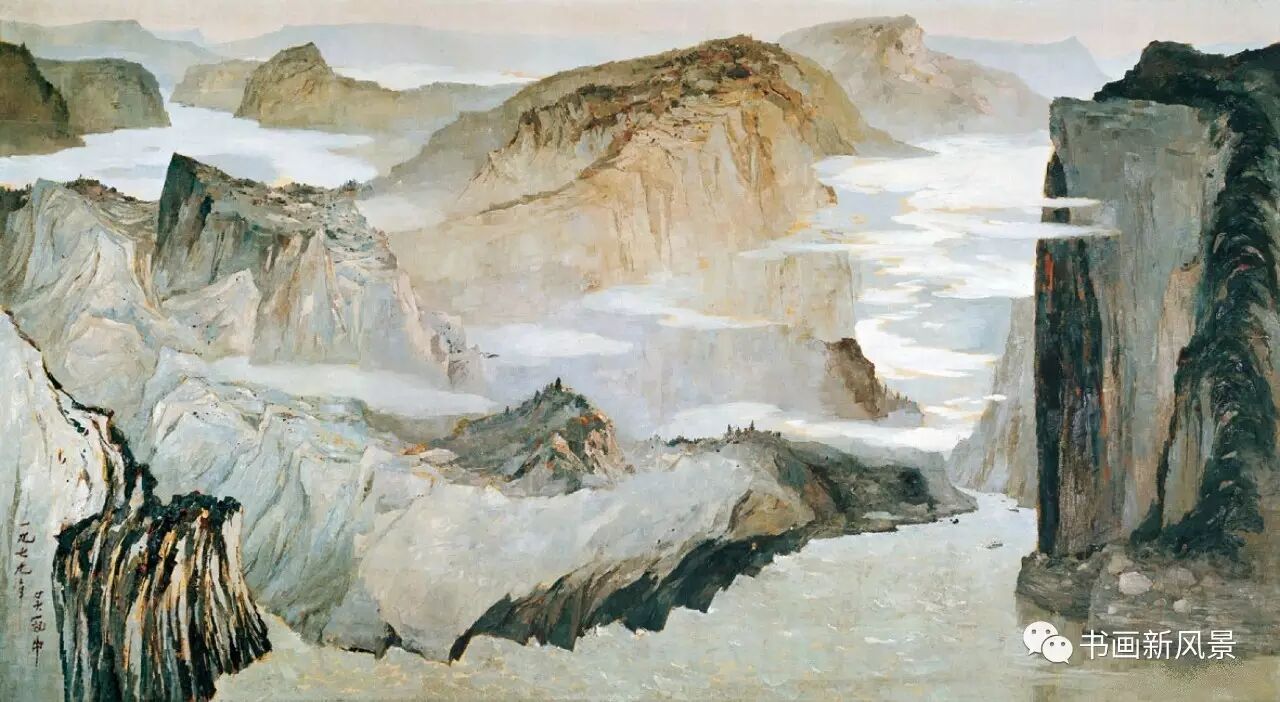 吴冠中画长江气势磅礴纵横万里