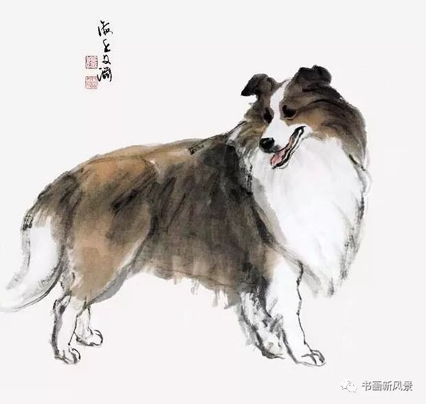 水墨淋漓写意旺狗惟妙惟肖生动传神