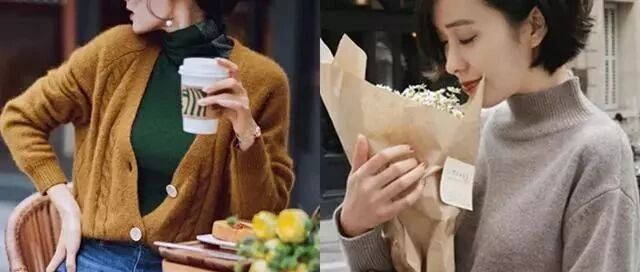 告别千篇一律的基础款毛衣穿搭，这样搭配才优雅知性有女人味