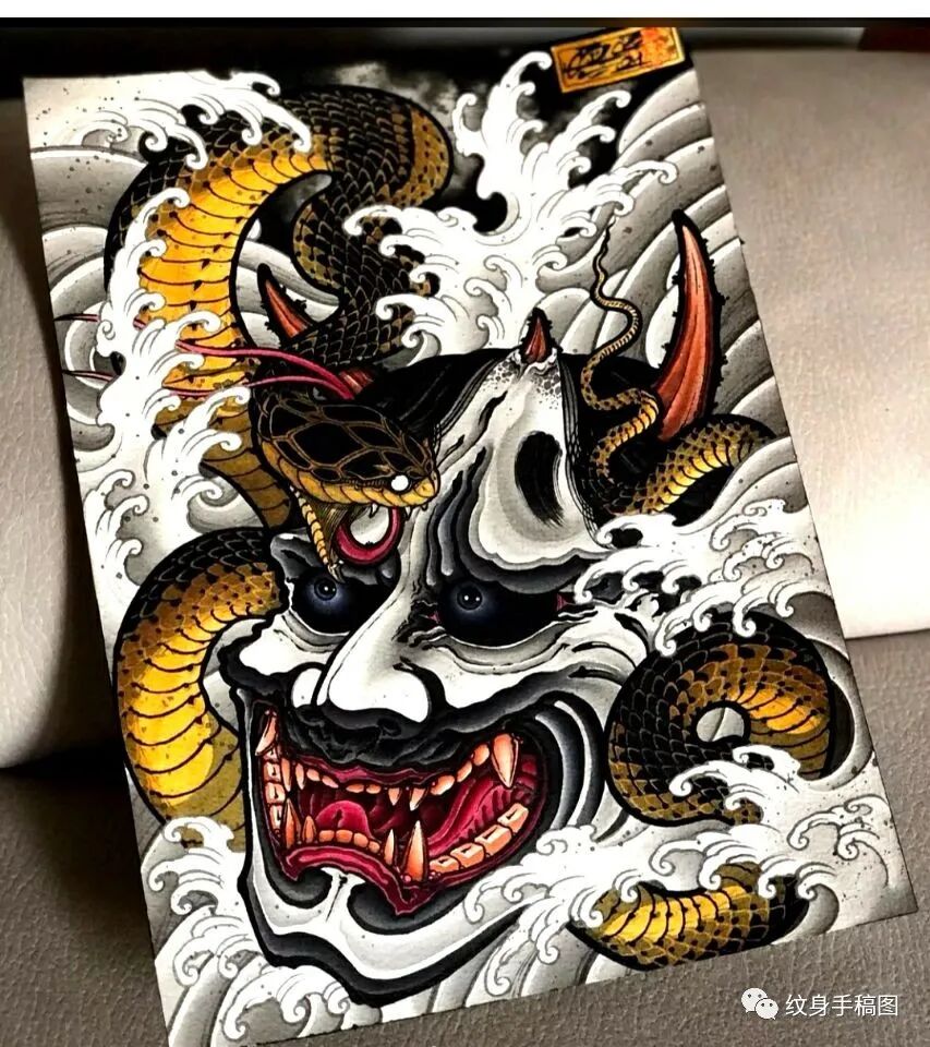 纹身图案般若纹身手稿般若纹身图案纹身素材新传统纹身手稿图案 热点讯息网