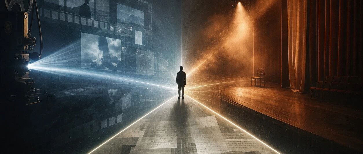 Not a Trichotomy but Three Axes: Film, Theatre, and Documentary