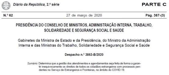 通知 | 葡萄牙所有SEF分支机构将关闭至2020年7月1日