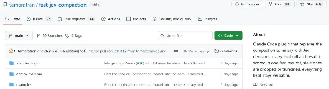 https://github.com/tamaratran/fast-jev-compaction