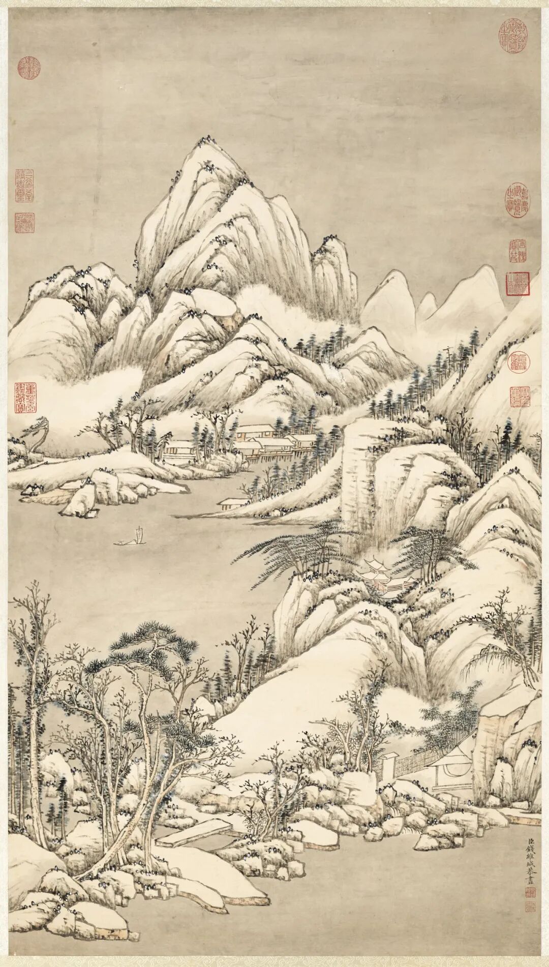 冬日诗画,走着走着天下起雪来——古画里的雪落(高清85图)