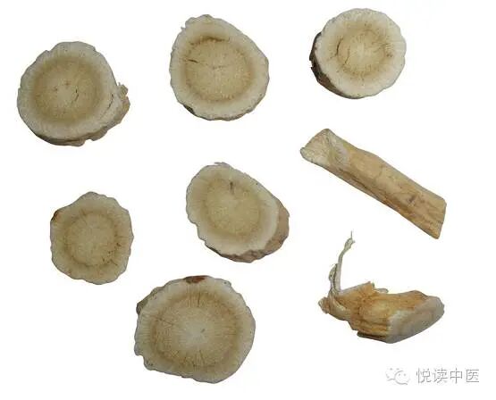 气味:气微香,味甜色:断面黄白色,形成层环深棕色形:类圆形薄片党参(根