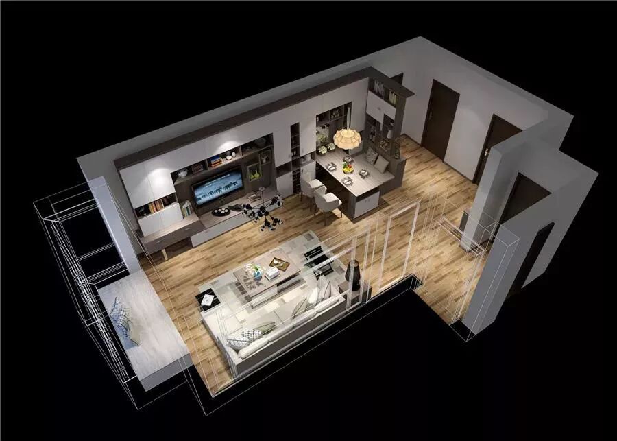 客餐厅一体化设计，引得同户型的邻居都来模仿！