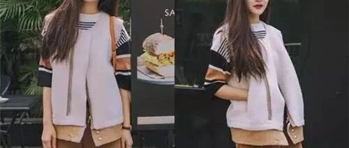 长马甲搭配街拍图 潮流搭配学起