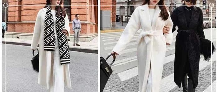 白色长外套怎么搭配？照着这样穿时尚又有范儿~