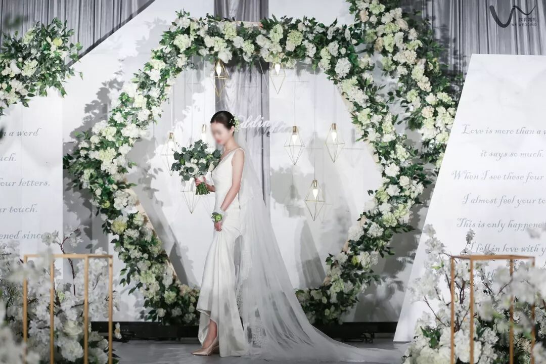 婚礼场布 | 白绿色小清新婚礼色系