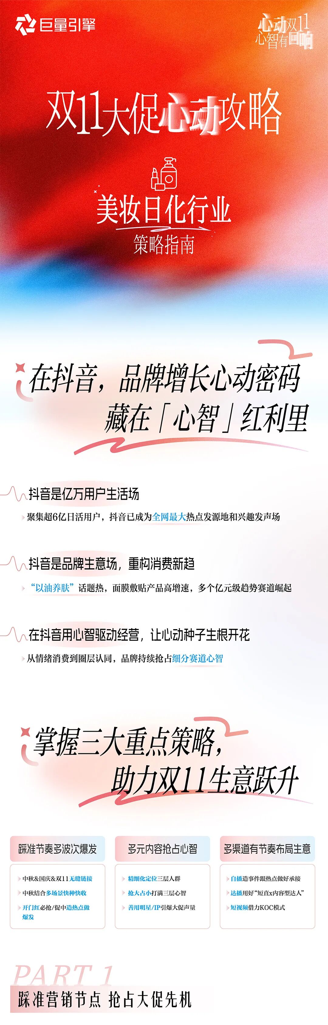 双11美妆尖子生来报到,解码美妆日化双11｜踩准节奏，塑造心智，多渠道布局心动好生意