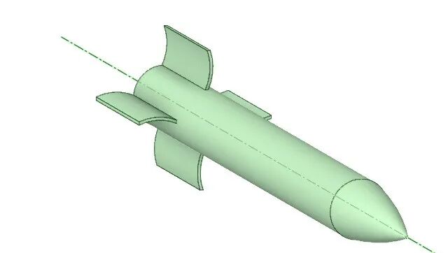 Fluent MRF 旋转卷弧翼弹箭气动仿真的图3
