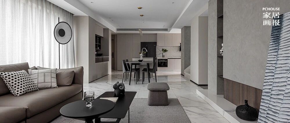 有着现代都市格调的170㎡家，居家氛围惬意又自在