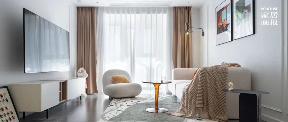 简约中又不失生活的浪漫，这间118㎡的轻法式两室太好看了吧！