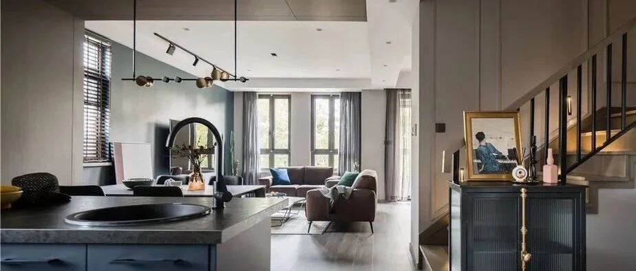 150㎡色彩碰撞出的家，营造比油画还美的空间质感