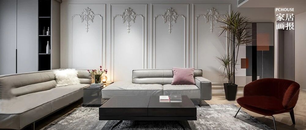 素净又不失层次感，172m²法式混搭三居室