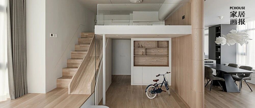 拆掉所有非承重墙，从三房爆改到一房，三面环窗，这间112㎡亲子宅也太敢改了吧！