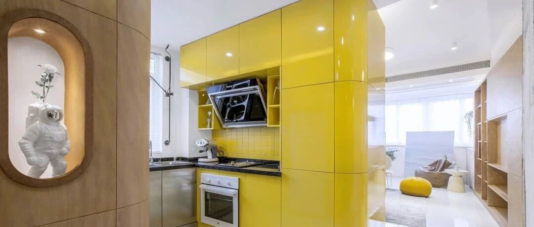 旋转10度的折叠“功能盒”，让48㎡上海小公寓媲美百平大宅