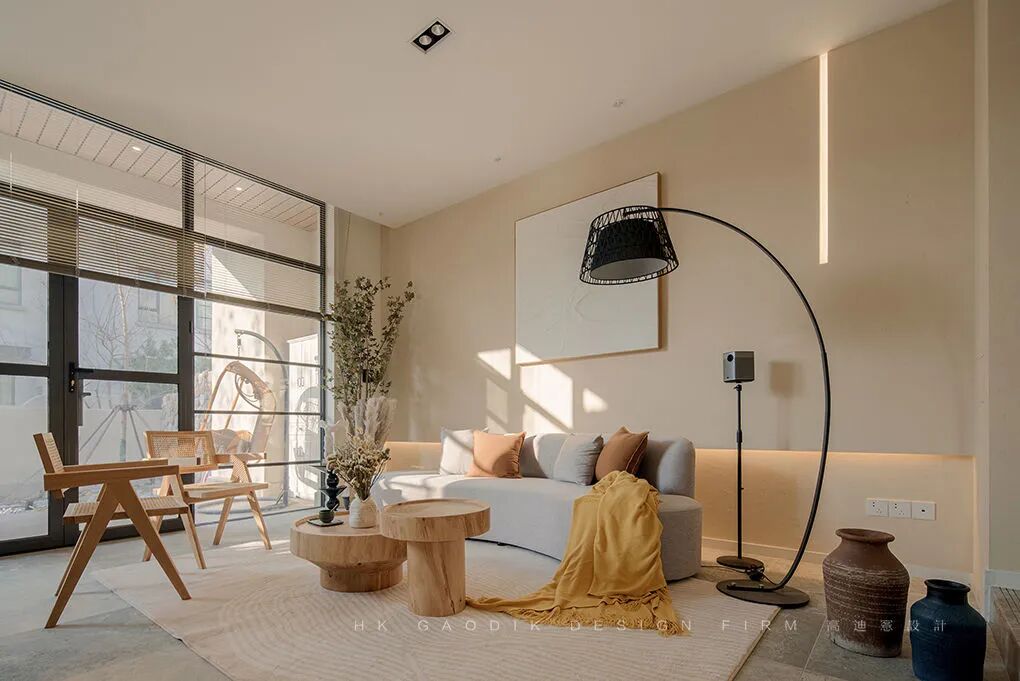 120㎡奶茶色系日式侘寂风小别墅