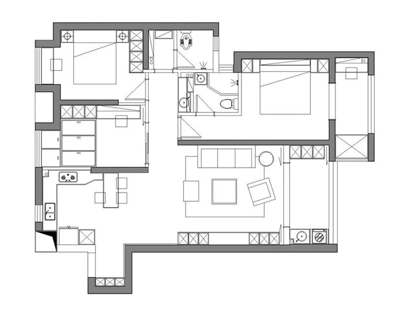 530㎡異形別墅大改造，極簡風格，重塑一家三口的現代居住質感 家居 第4張