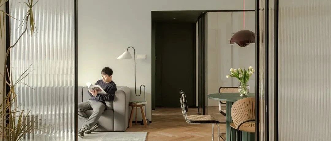 双面采光，94㎡舒适慵懒的一人豆蔻青居