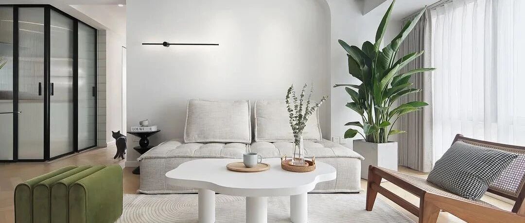 一点复古小温馨，构成90后相爱小情侣的75㎡“有猫”一家