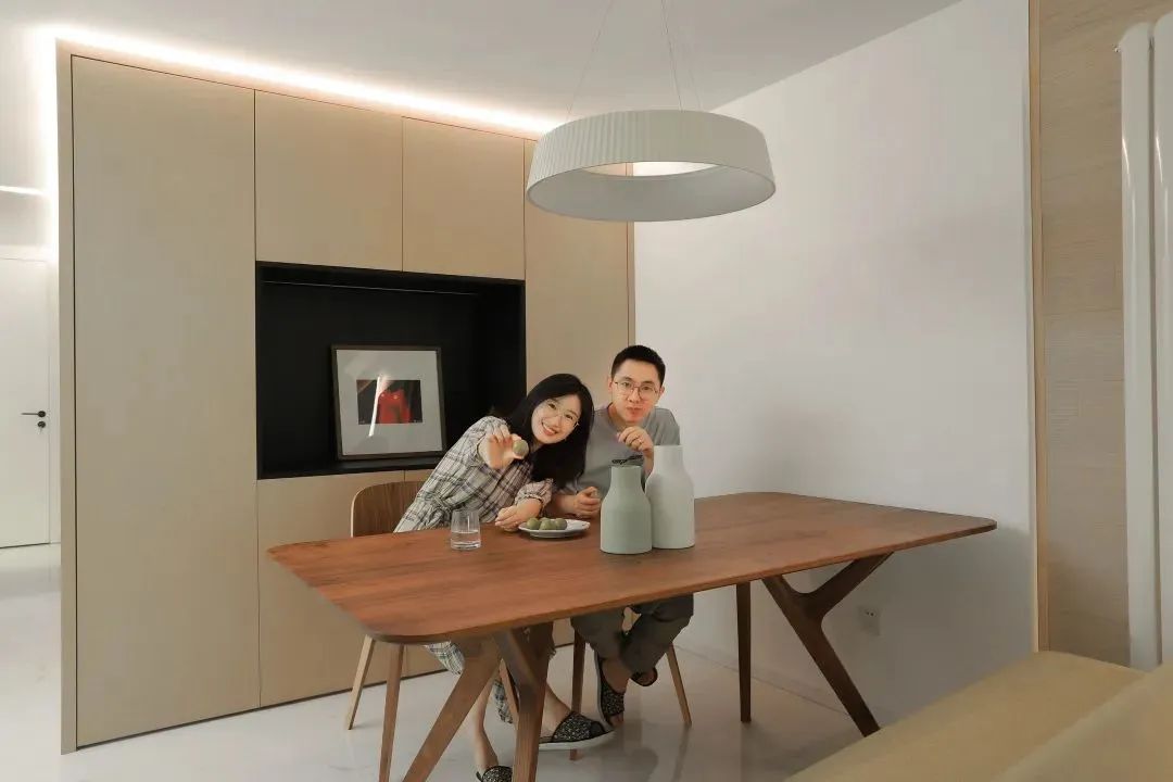 108㎡二手房改造，承載新婚二人世界的日式極簡家 家居 第2張