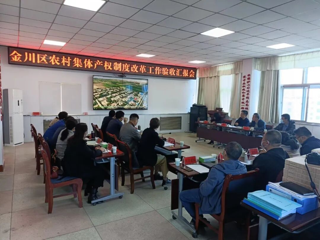 省委农办农村集体产权制度改革验收组赴金川区验收农村集体产权制度改革试点工作
