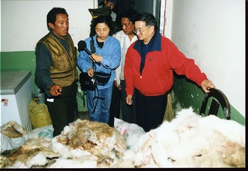 1999年,梁先生赴可可西里支持野牦牛队工作,并烧毁收缴的藏羚羊皮野