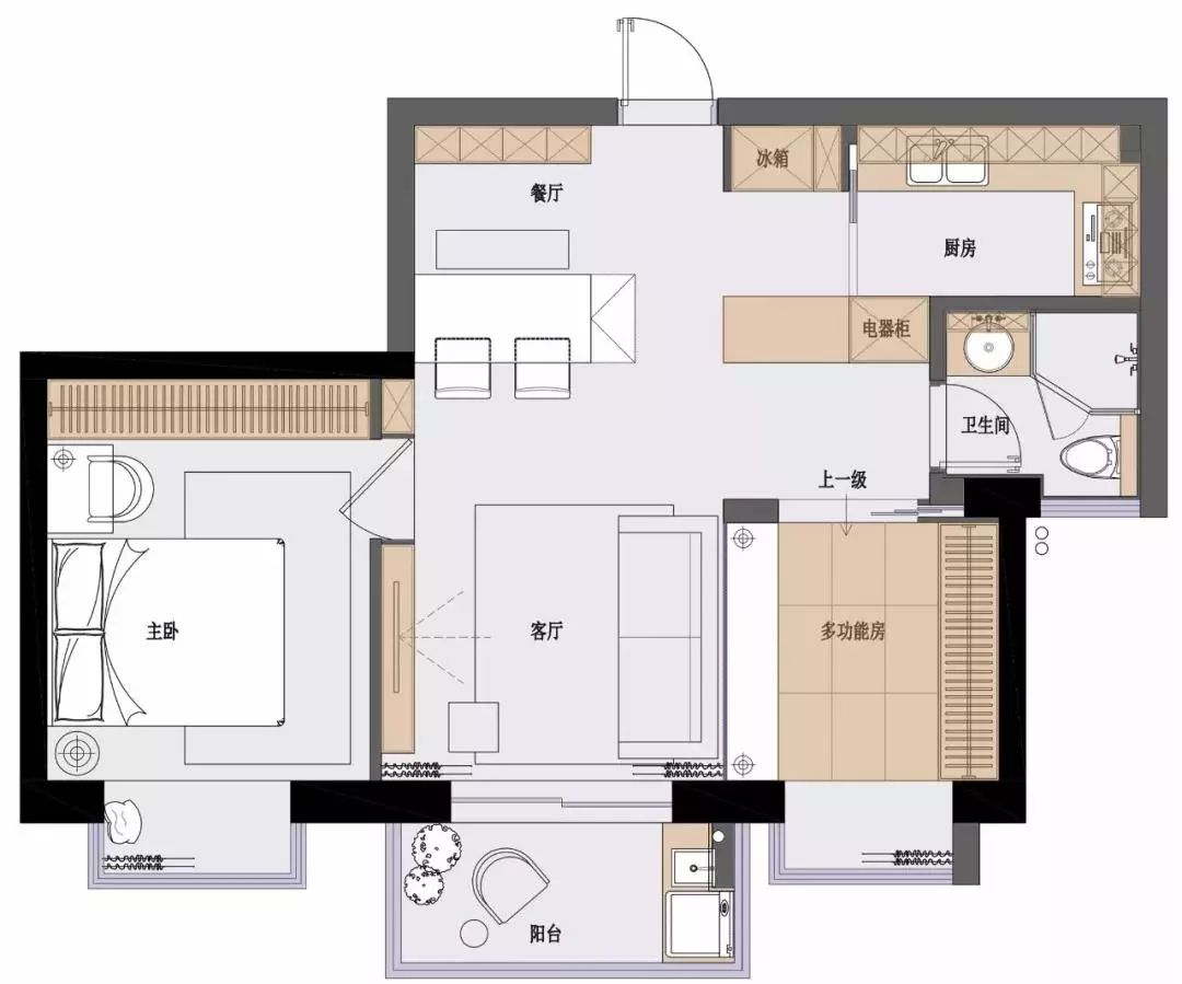 86㎡小戶型北歐風公寓，整體視野開闊，光線通透 家居 第2張