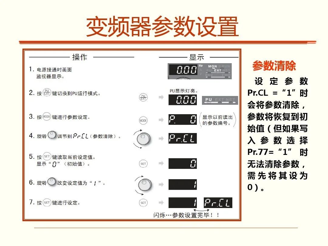如何调试三菱FR-A700型通用变频器，有这个PPT就足够了！的图16