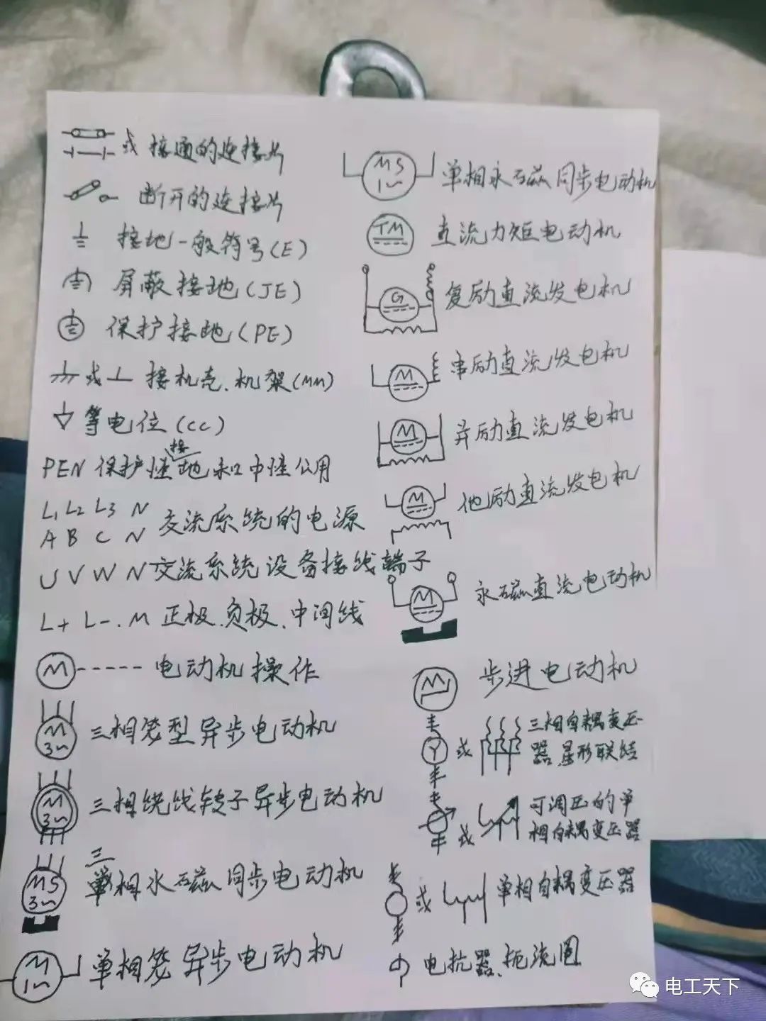 老电工建议：看不懂电路图，那就把这些文字和图形代号每周抄一遍！的图2