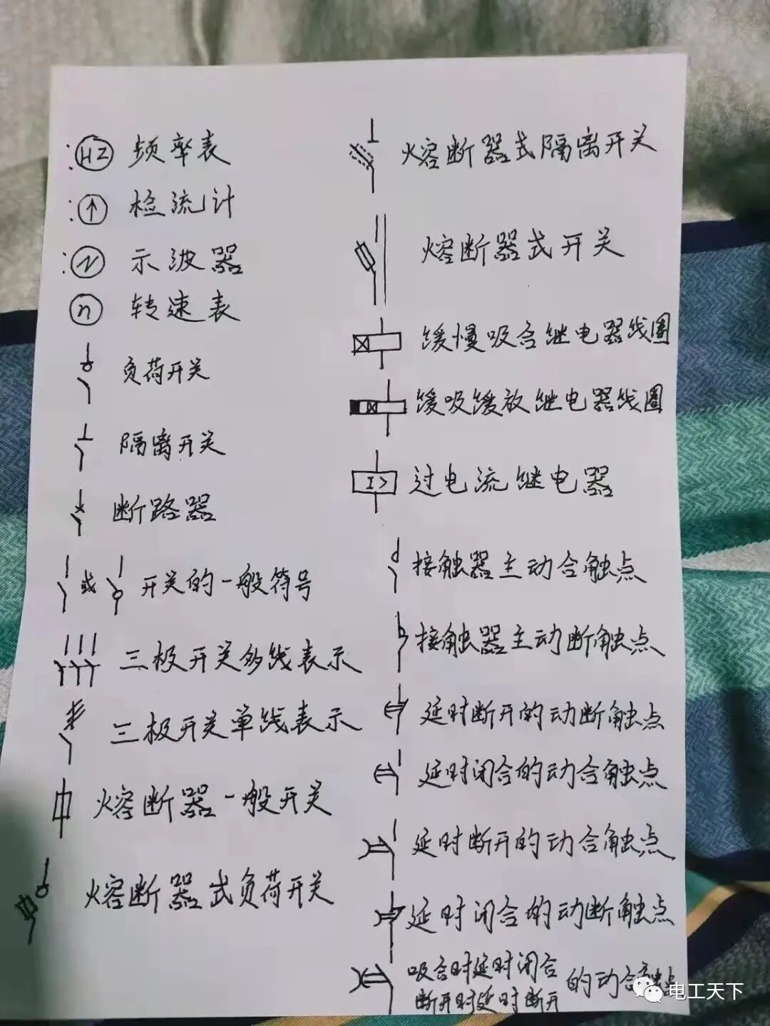 老电工建议：看不懂电路图，那就把这些文字和图形代号每周抄一遍！的图5