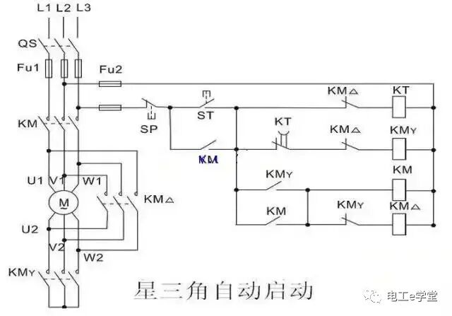 星三角电路启动原理图解的图7