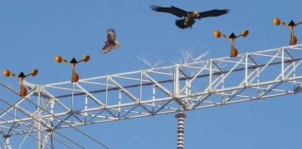 电杆上的橘色的小风车有什么用？为什么有的上边有，有的上边没有？的图4