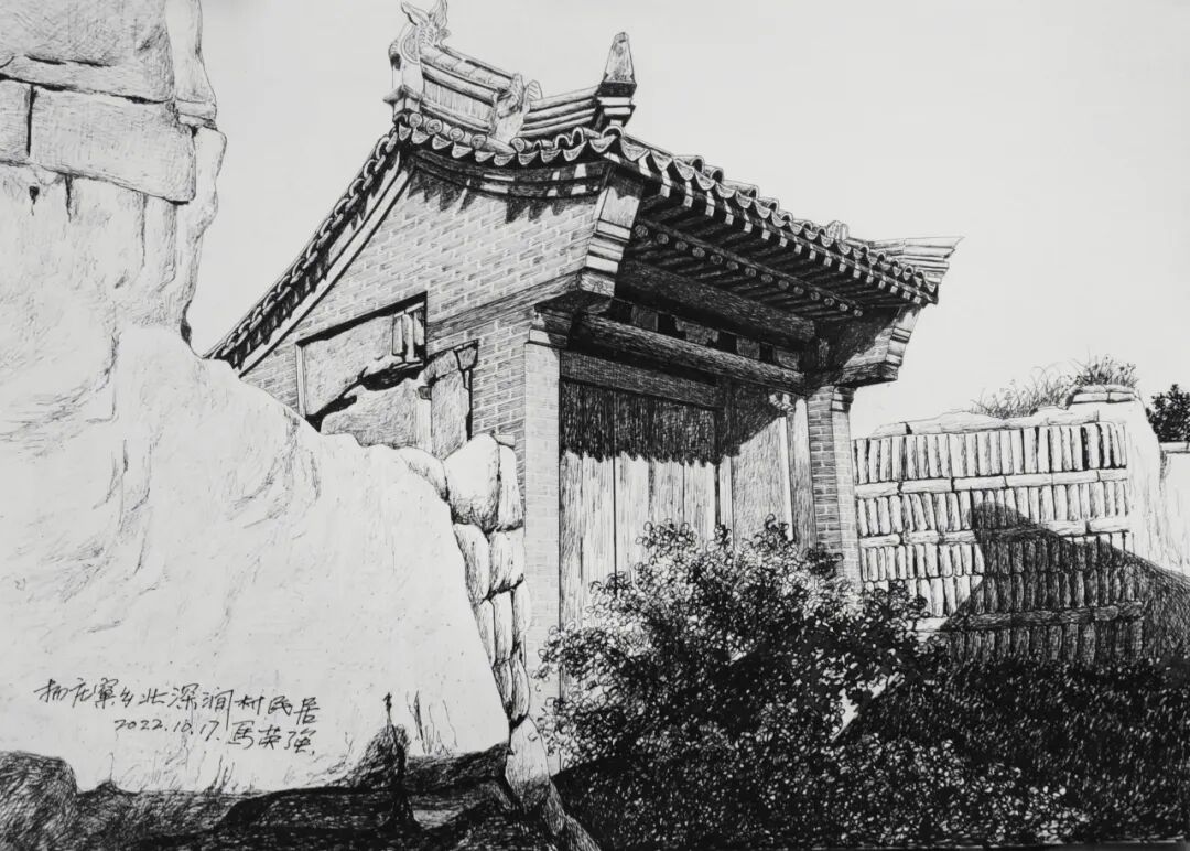 河北蔚县：马英强的钢笔画(图9)