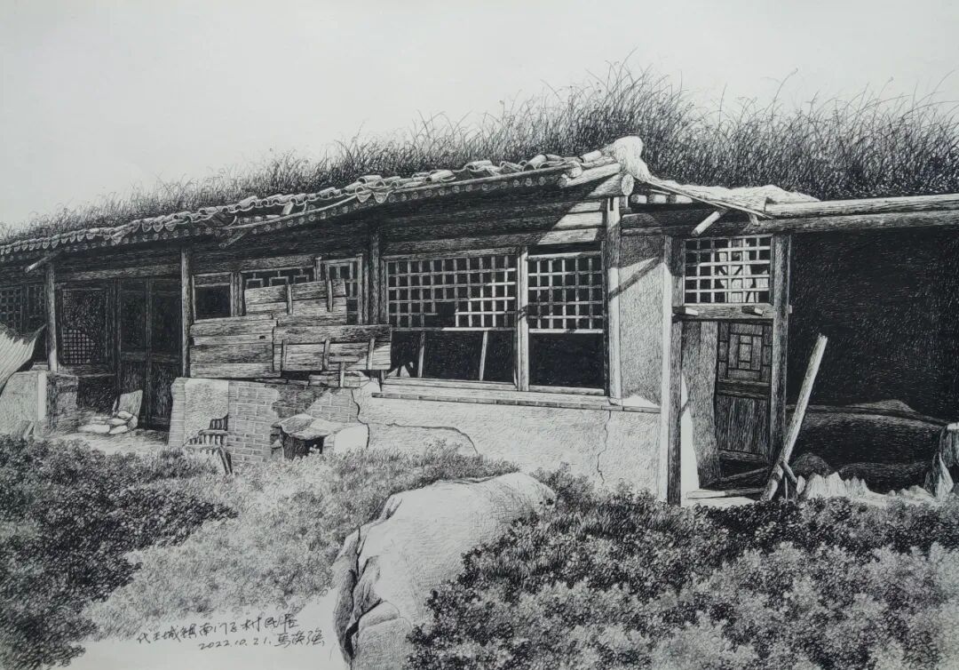 河北蔚县：马英强的钢笔画(图2)