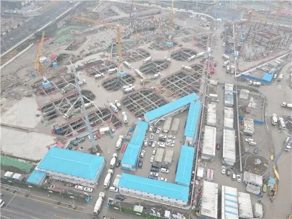 3.3萬方基坑底板澆筑完成，真如城市副中心核心商業區建設跑出“加速度”的圖1