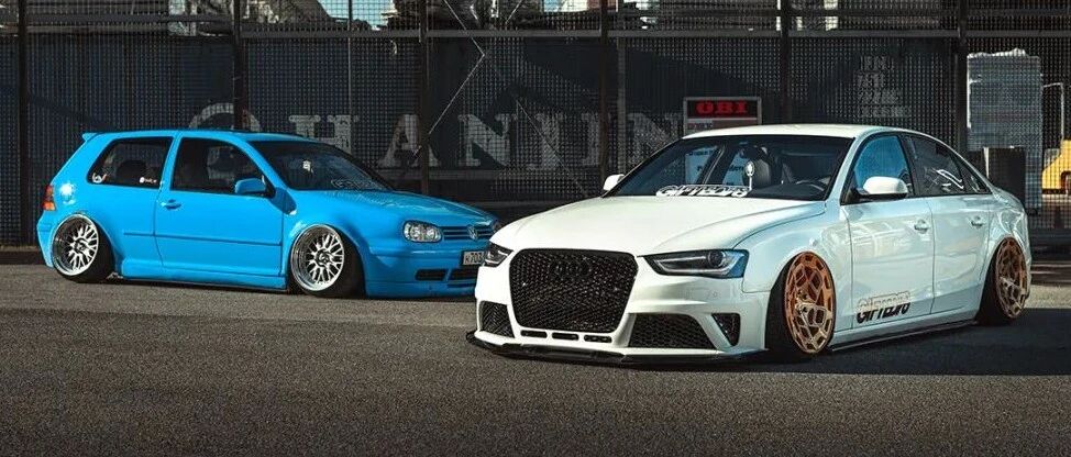 一位车主两台改装车，同时拥有高尔夫和奥迪A4也太幸福了吧